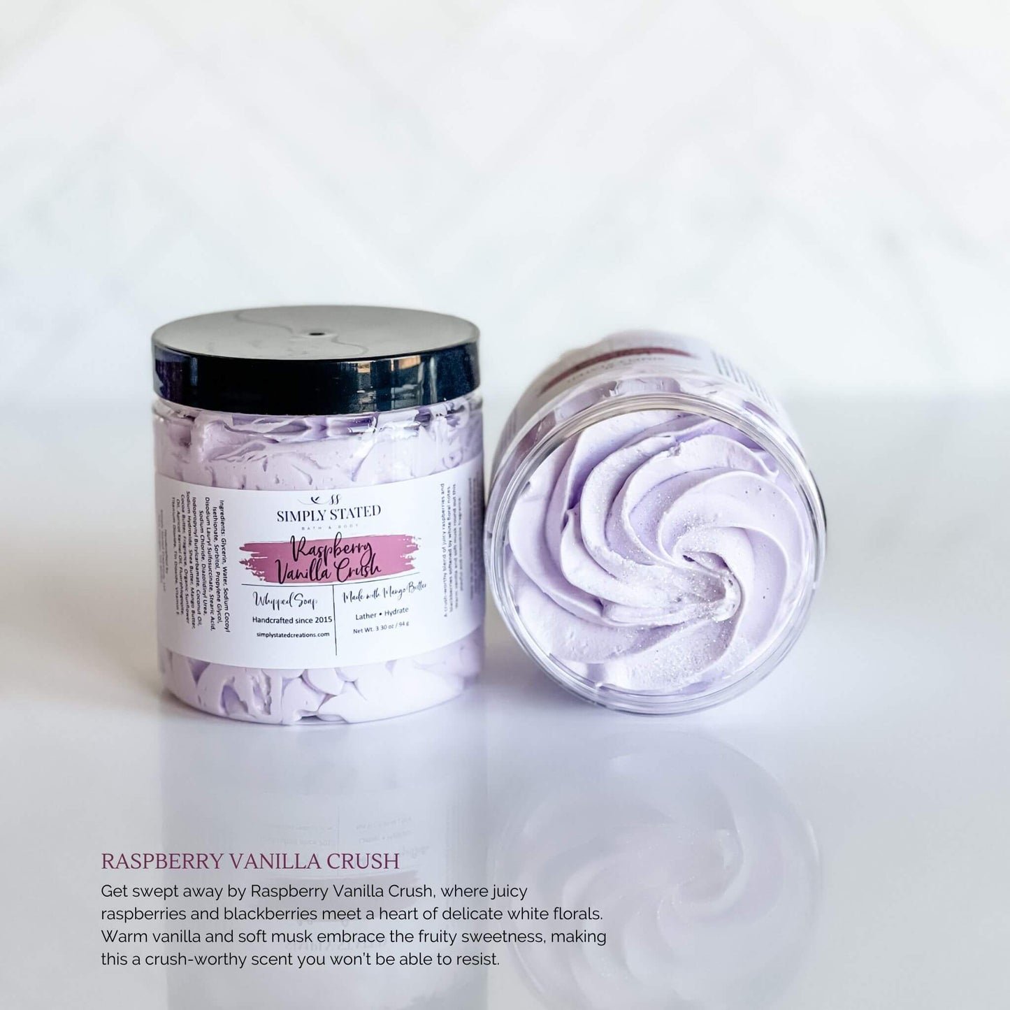 Simply Stated Bath & Body - Sweet Temptations Whipped Soap - Valentine's Gift