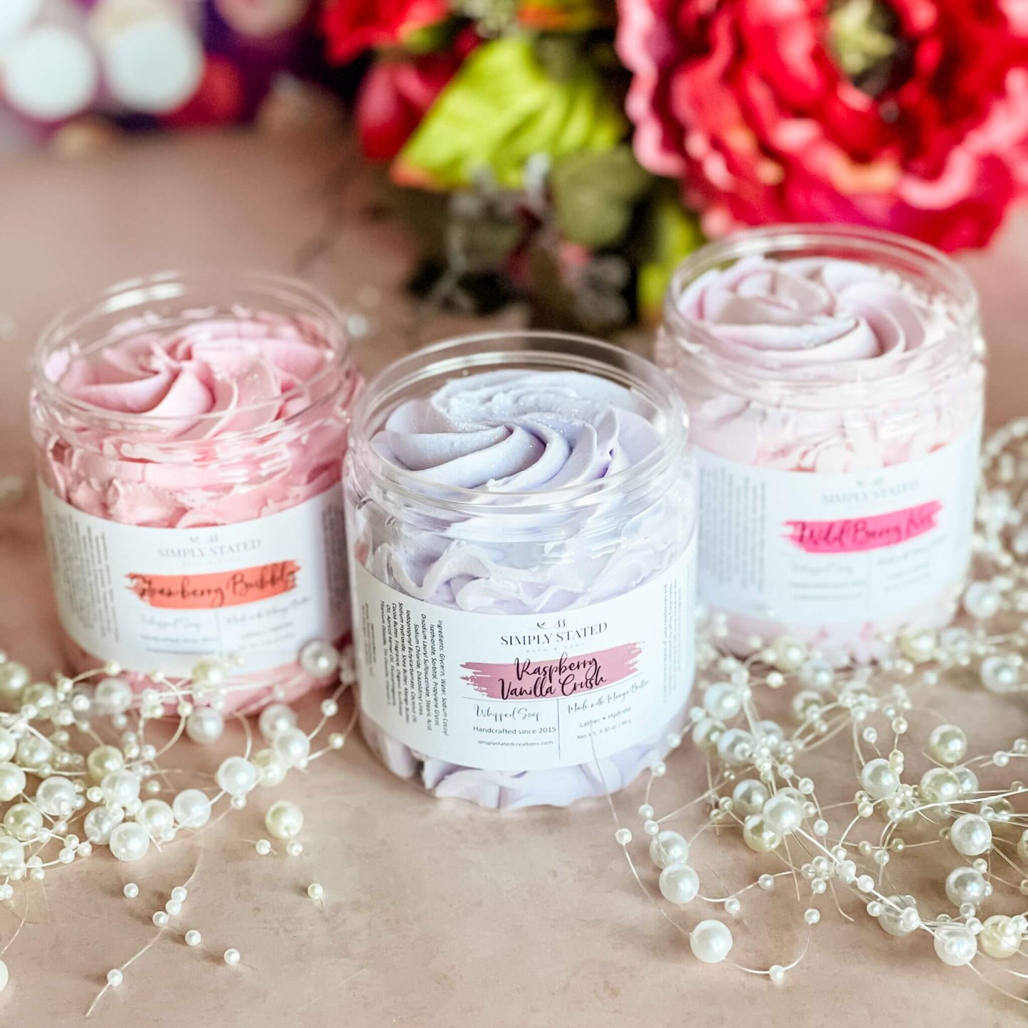 Simply Stated Bath & Body - Sweet Temptations Whipped Soap - Valentine's Gift