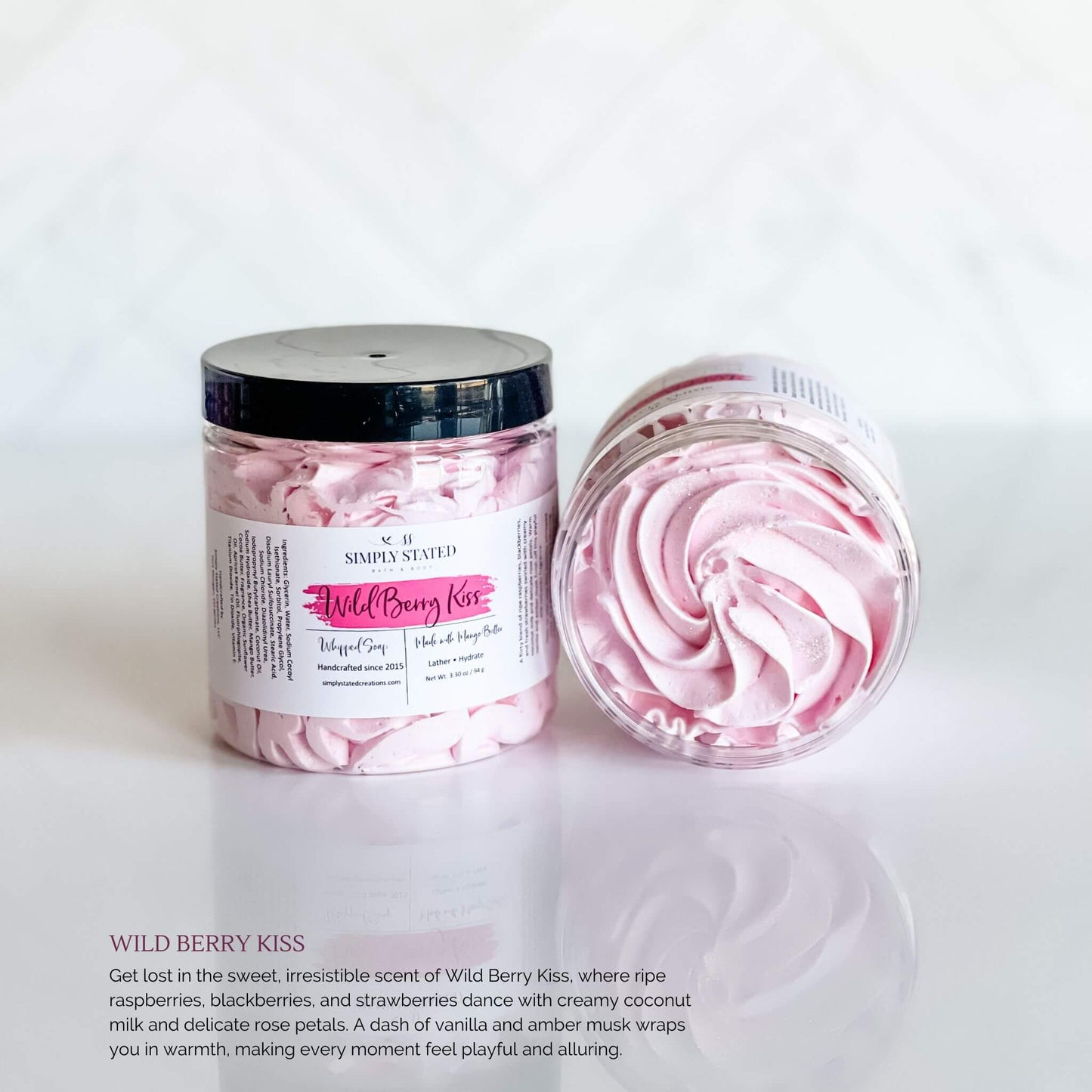 Simply Stated Bath & Body - Sweet Temptations Whipped Soap - Valentine's Gift