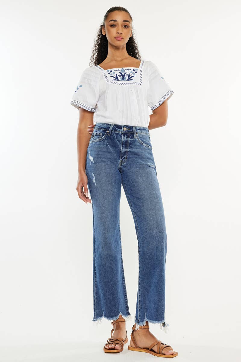 Kan Can USA - OPEN PACK HIGH RISE SLIM WIDE LEG JEANS-KC2529M-OP