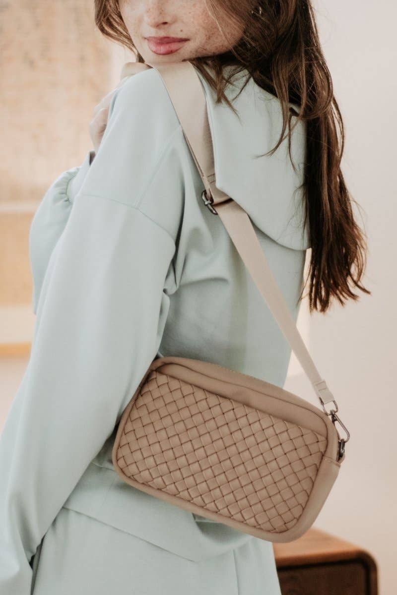 Cinnamon Woven Crossbody Bag Wholesale