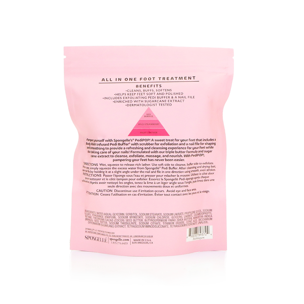 Spongellé - Bubblegum PediPOP Pedi Buffer & Nail File