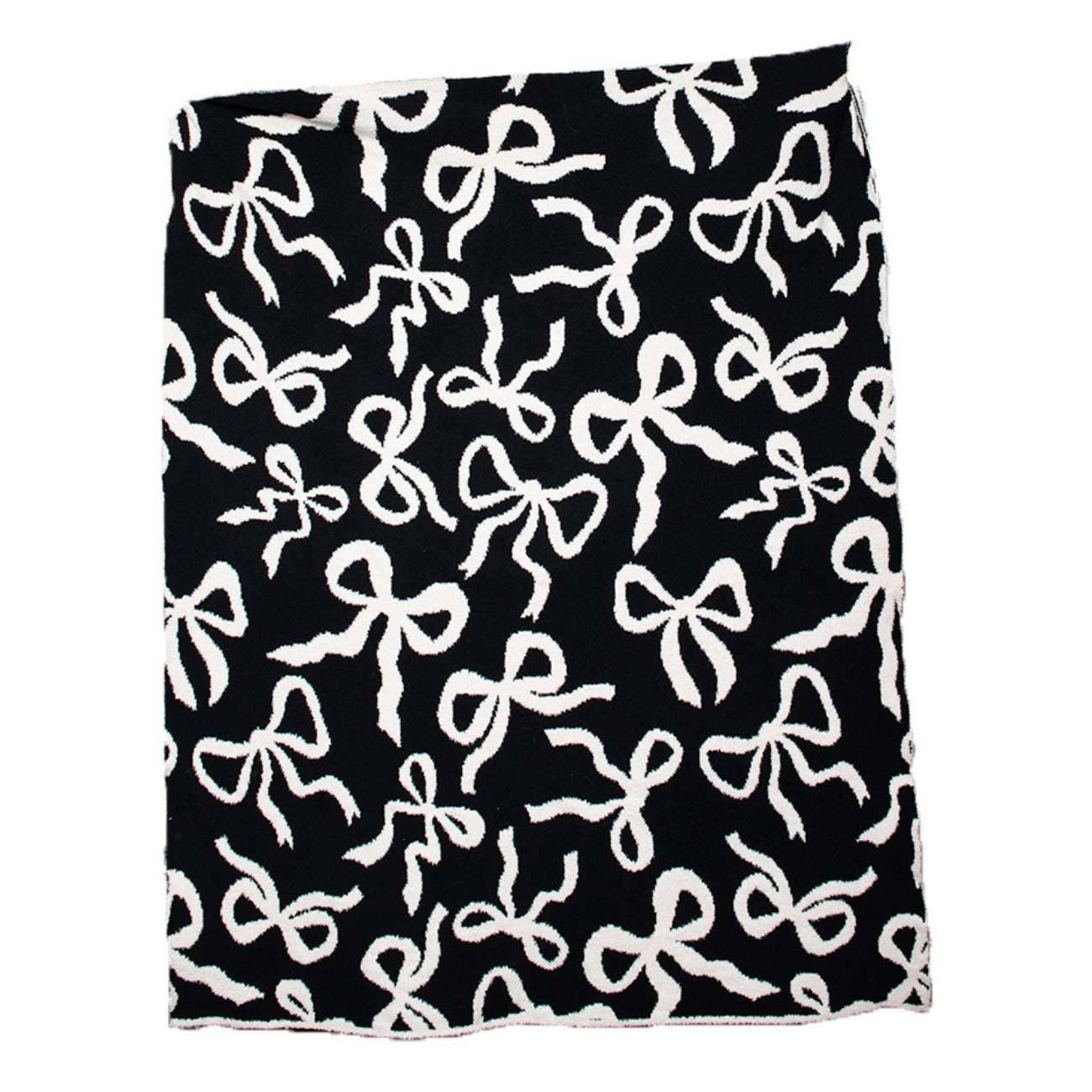 Black & White Bows Double Sided Wholesale Blanket
