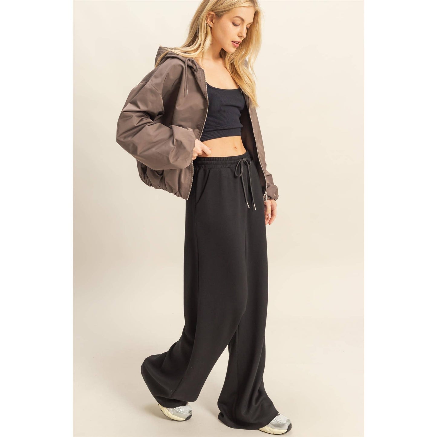 On the run Flowy Knit Drawstring Pants