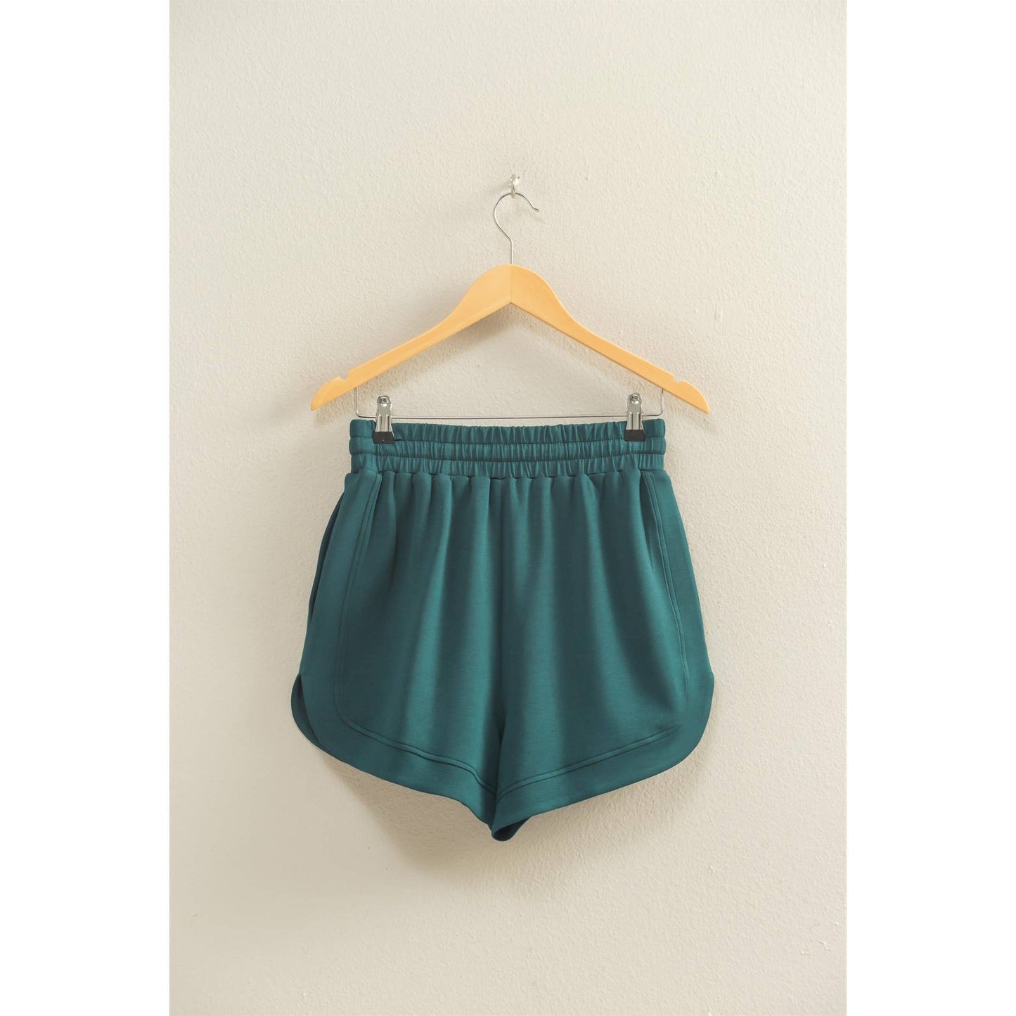 Lou Jo Double Knit Elasticized Waist Casual Loose Sweat Shorts