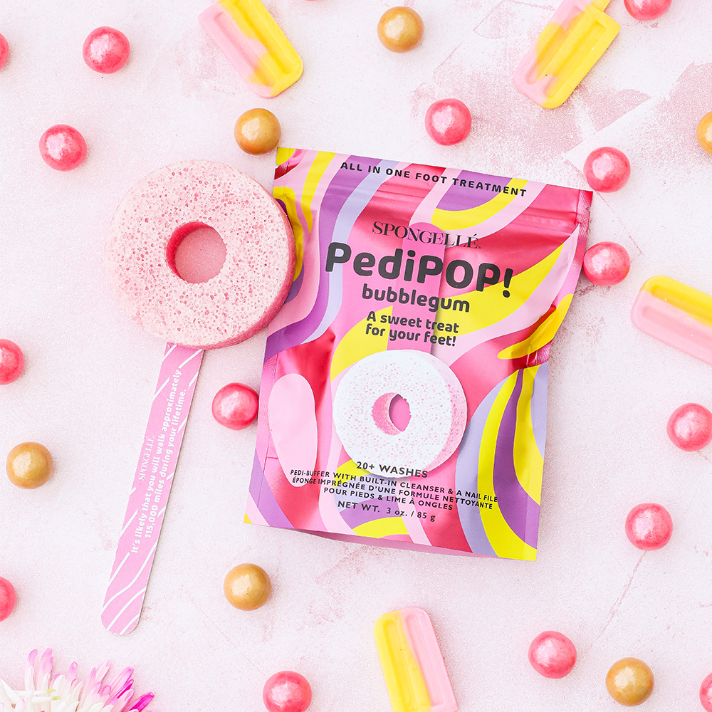 Spongellé - Bubblegum PediPOP Pedi Buffer & Nail File