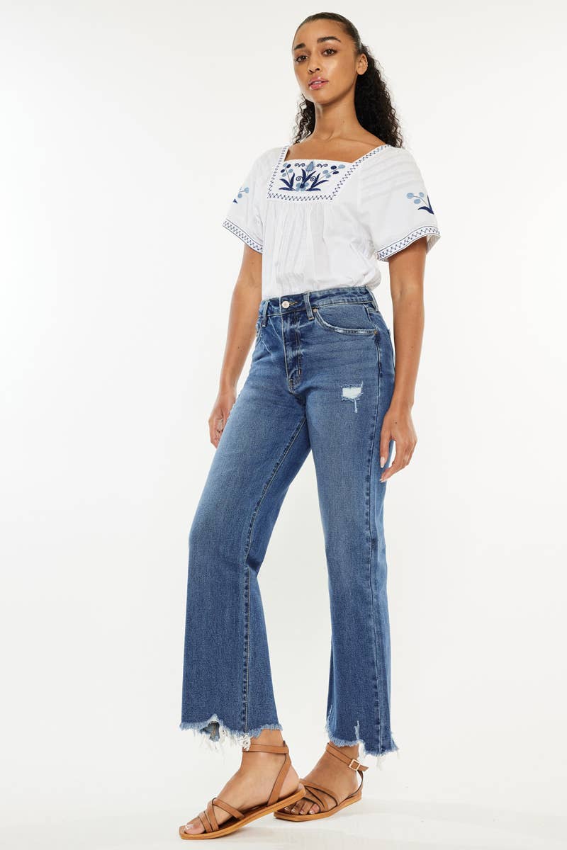 Kan Can USA - OPEN PACK HIGH RISE SLIM WIDE LEG JEANS-KC2529M-OP