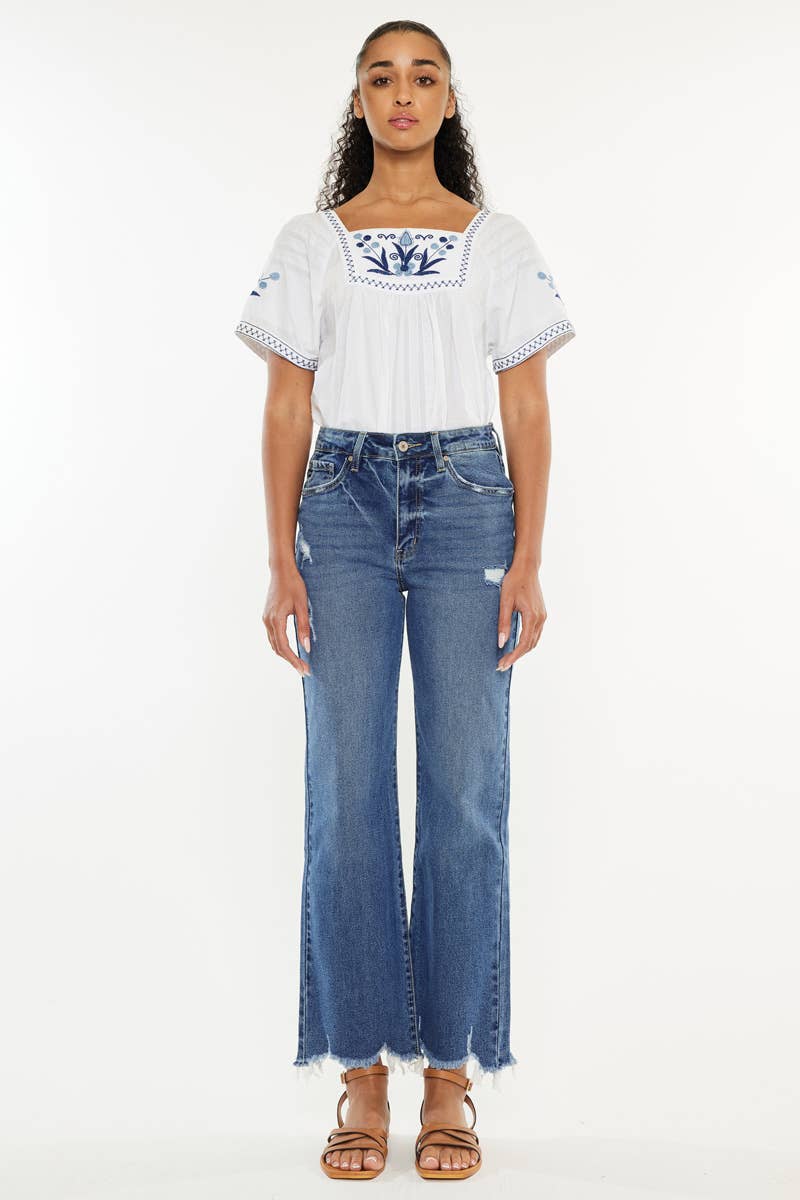Kan Can USA - OPEN PACK HIGH RISE SLIM WIDE LEG JEANS-KC2529M-OP