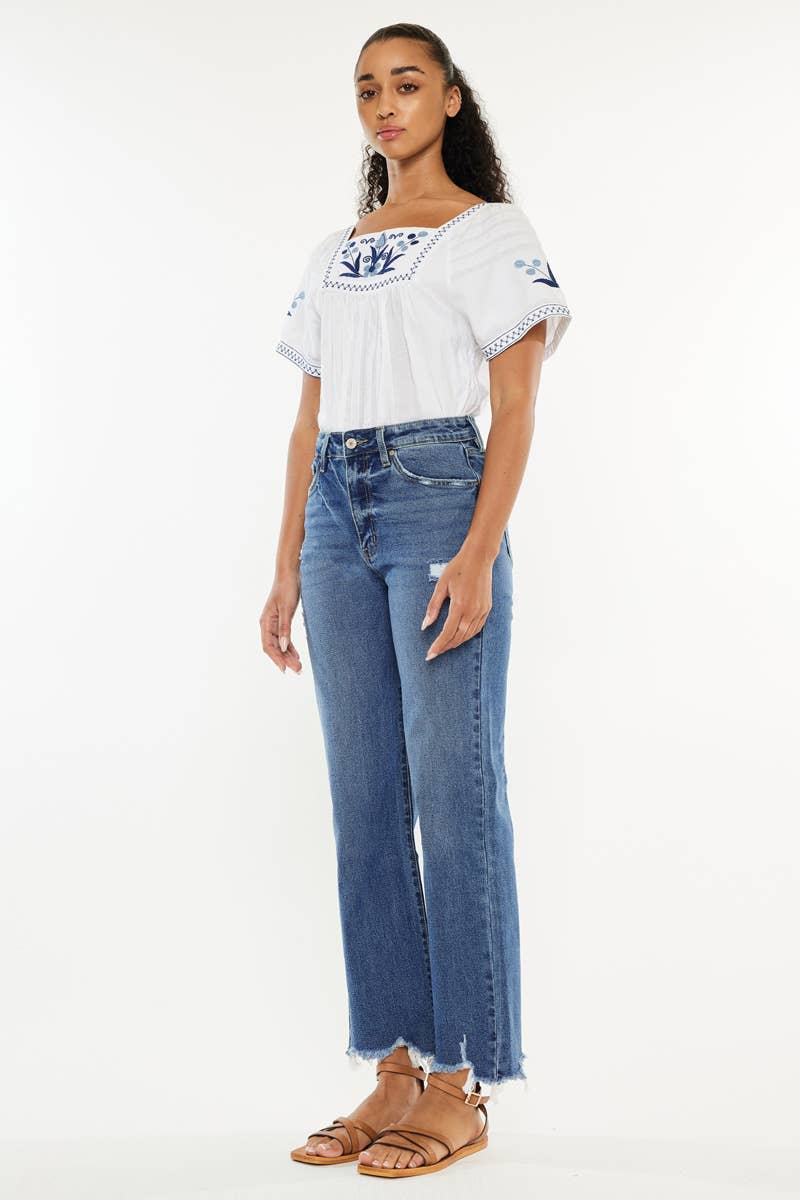 Kan Can USA - OPEN PACK HIGH RISE SLIM WIDE LEG JEANS-KC2529M-OP
