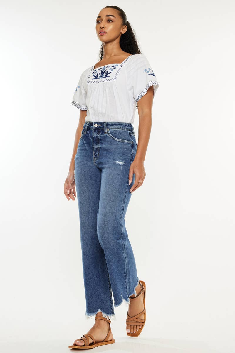 Kan Can USA - OPEN PACK HIGH RISE SLIM WIDE LEG JEANS-KC2529M-OP