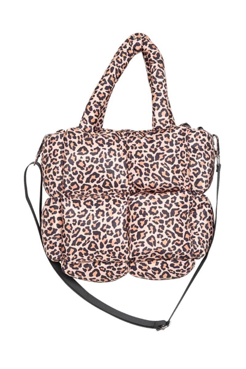 Leopard Print Wholesale Mini Puffer Tote