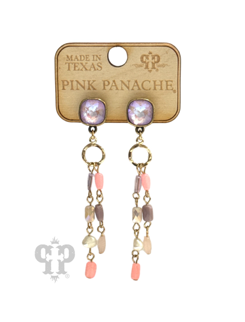 Lavender and pink earring 1CNC E193