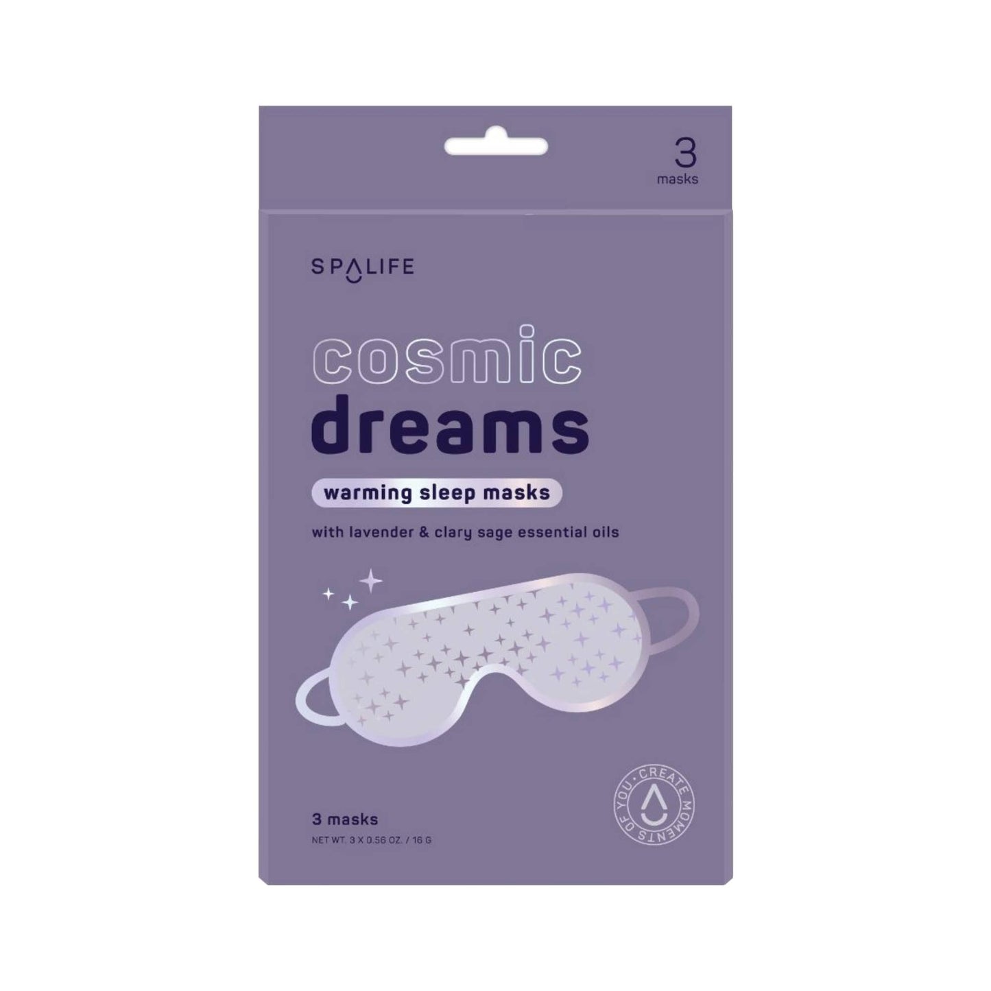 Cosmic Dreams Warming Sleep Masks, Spa Eye Mask