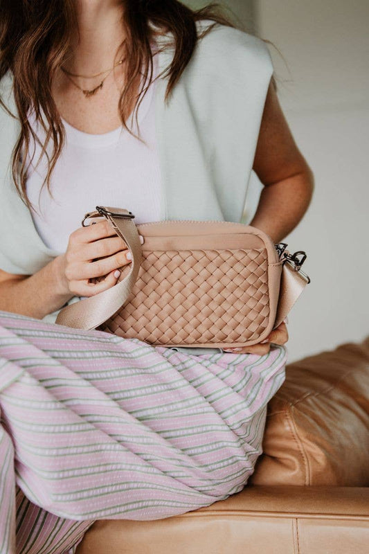 Cinnamon Woven Crossbody Bag Wholesale