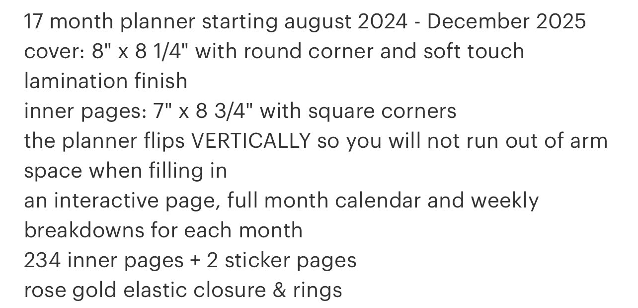 2024-2025 Planner