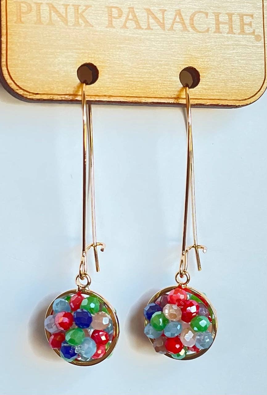 Multi-color drop earring 1CNC R116