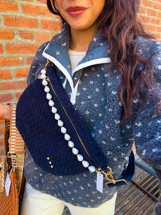 Suede Westlyn Woven Bum Bag