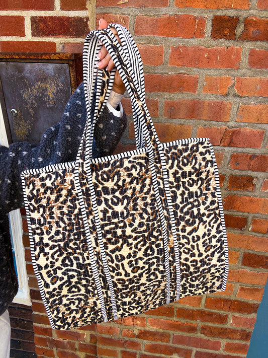 Quilted Leopard Bag