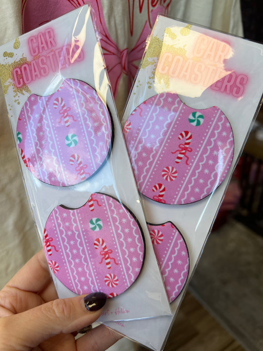 Christmas car coasters