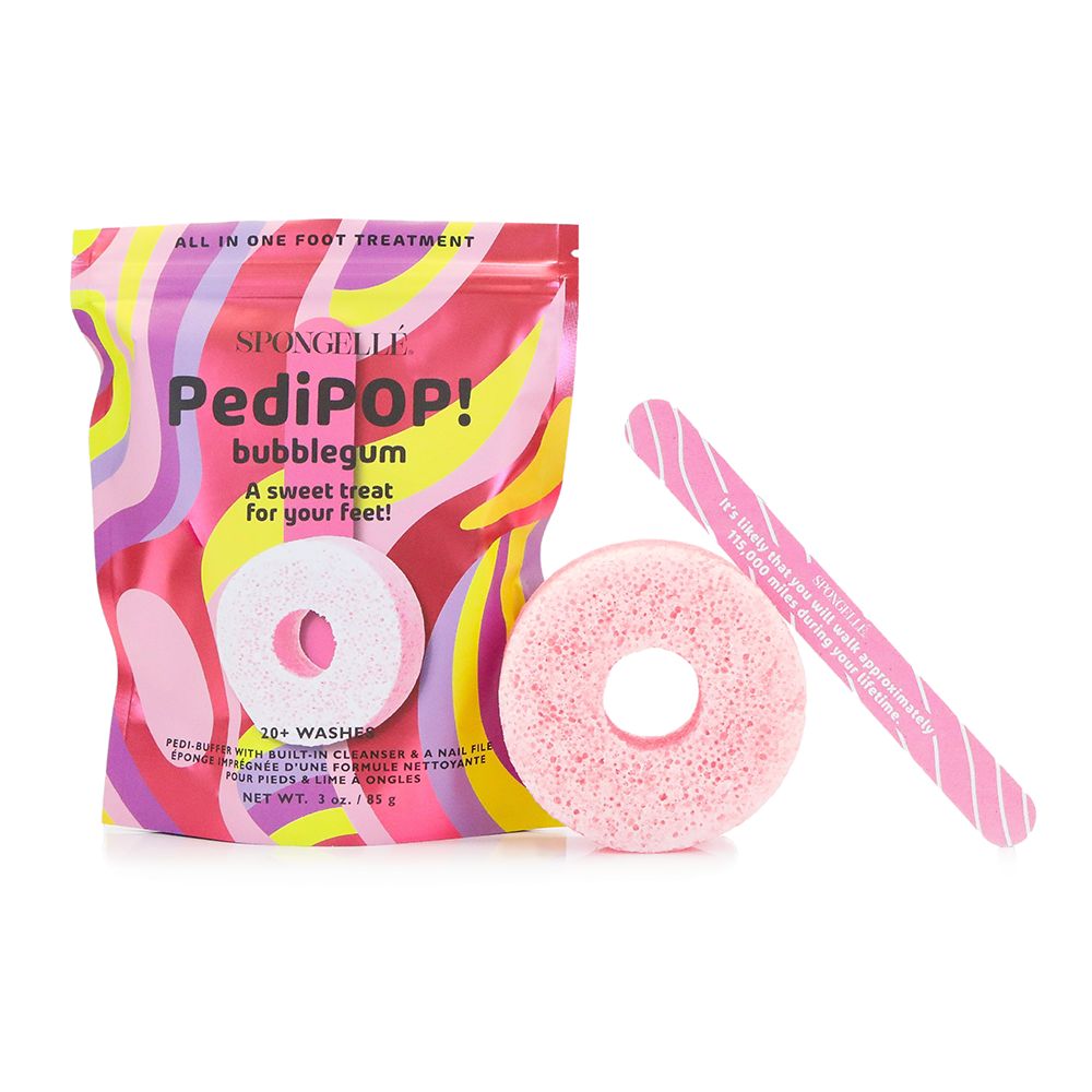 Spongellé - Bubblegum PediPOP Pedi Buffer & Nail File 