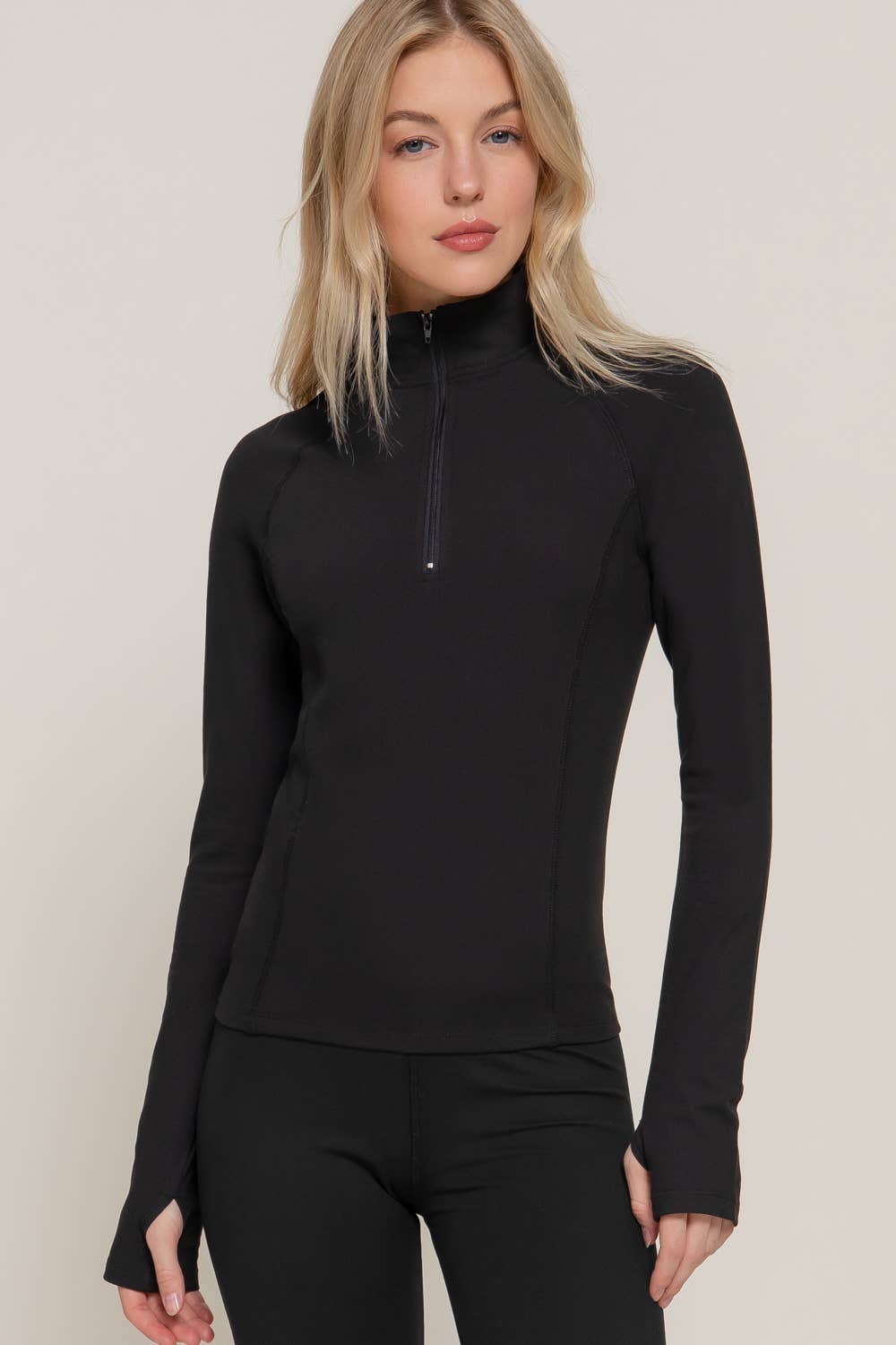 BBL Long Sleeve Quarter Zip Workout Top