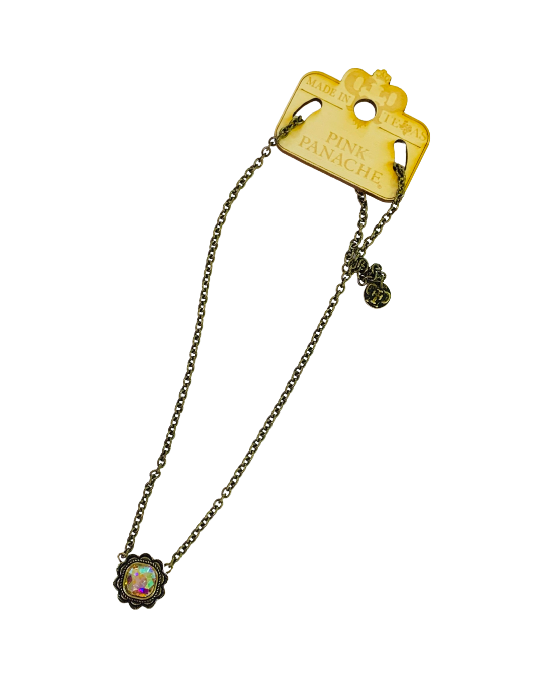 Ruffle edge drop necklace 1N473
