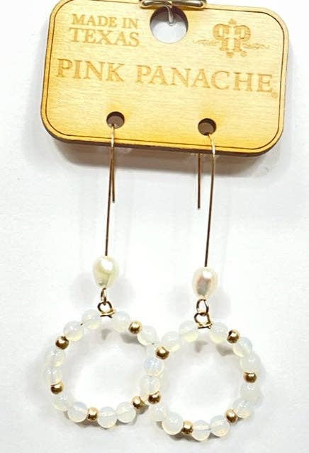 White circle earring 1CNC F060