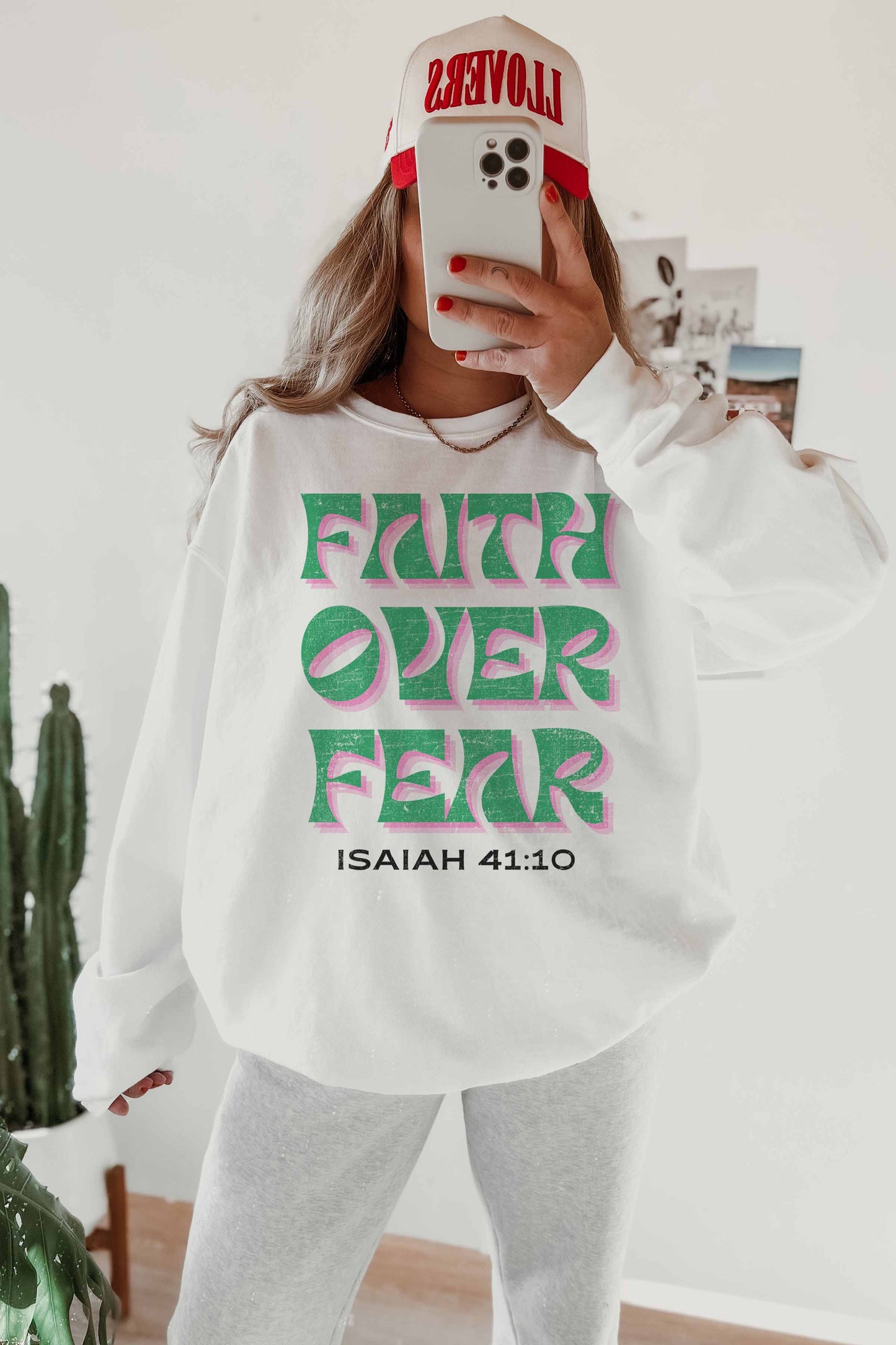 FAITH OVER FEAR OVERSIZED SWEATSHIRTS