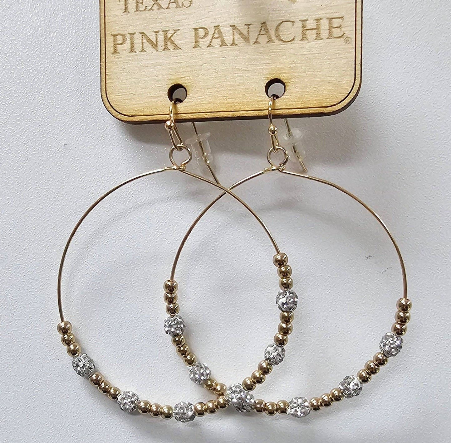 Gold circle earring 1CNC X288